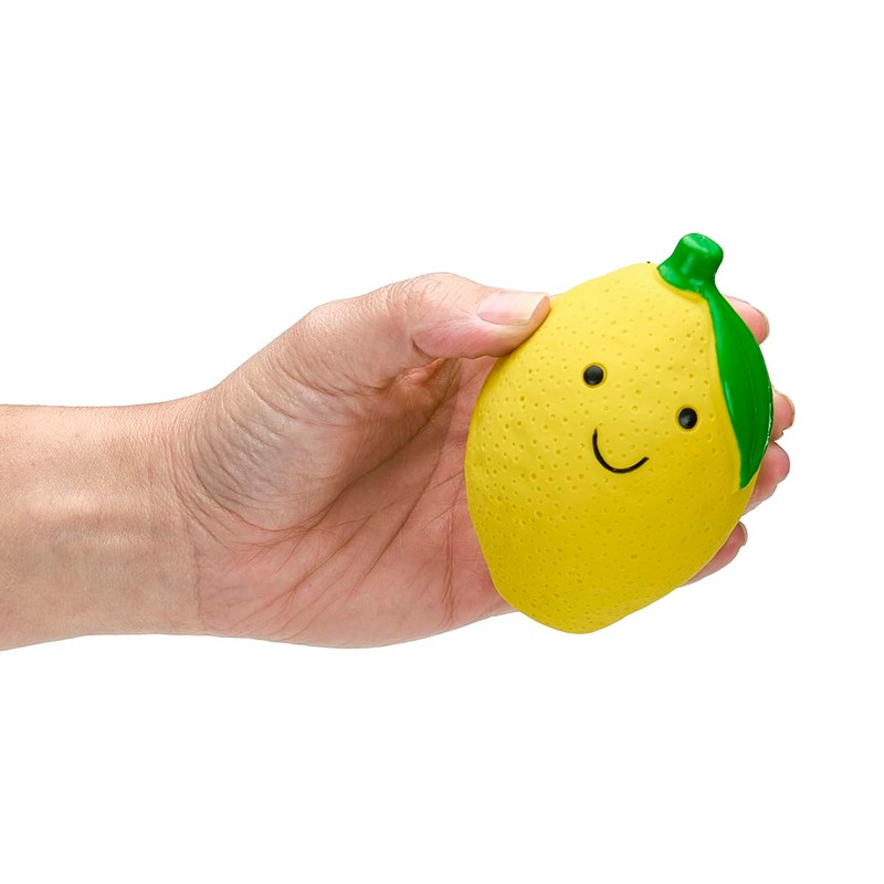 Petface Foodie Faces Latex Lemon Dog Toy with Built-In-Squeaker, Small