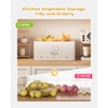 Clewcks Kitchen Vegetable Storage Tins Set of 3 for Potatoes,