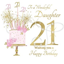 Rush Design Large 21st Birthday Card Daughter