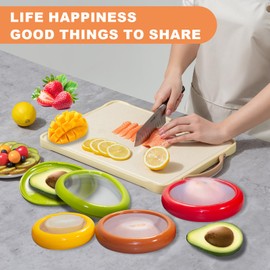 Silicone Fruit Storage Box - Pack of 4 Reusable Storage Containers for Fridge. Ideal Anti - Oxidation Containers for Onions, Tomato, Avocado, Potato and More