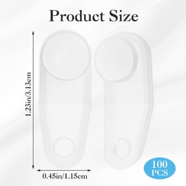 100PCS Traverse Rod Slides Plastic Curtain Hooks White Curtain Slider Track Snap-In Track Gliders Hooks Replacement Parts for Window Door Shower Curtains Accessories