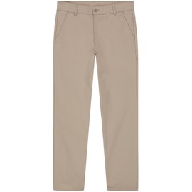 Nautica boys School Uniform Flat Front Twill Pant, Khaki, 10 US