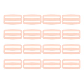 SUIKIHUM 16 Pack Plastic Slide Buckle, 1 Inch Tri-Glide Slider, Tri-Ring Adjusters Webbing Slider for Backpack Strap Dog Collar, Pink