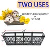 GYATSOCYG 2 PCS 24 Inch Window Deck Box Railing Planter