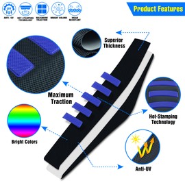 MCHMFG Gripper Dirt Bike Seat Cover - Soft Non-Slip Dirt Bike Accessories Seat Cover - Universal Accessories for YZ125 YZ250 CRF50 KLX110 (Black-Blue)