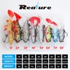 Realure 8 Pieces/Box Rubber Fish Fishing Lure Set, Vivid Soft