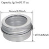 Othmro 12 Pack 0.17oz Round Clear Window Aluminum Cans Tin