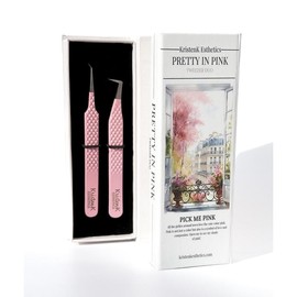 Pretty in Pink - Tweezer Duo - Volume Tweezer: OG Tip (8mm length tip)