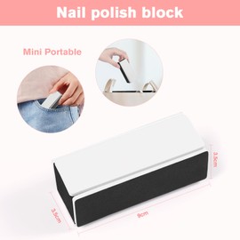 Pack of 20 Polishing File Fingernails, 4-Sided Polishing Block for Nails (240/400/3000/3000) Nail Buffer Nail File for Shaping, Smoothing and Polishing Nails