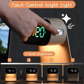 WILIT Digital Alarm Clock with Wireless Charging,Colorful LED Display,Dimmable Night Light,Snooze Function,Modern Bedside Clock for Bedroom,Kids,Teens,Adults,Gift for Men and Women