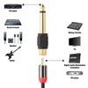 Lunpog Audio Adaptor 6.35 mm 6 Pieces Jack Male to