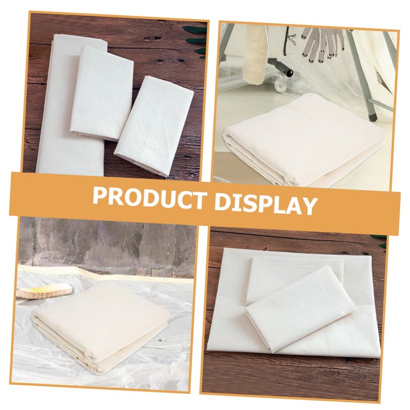 IWOWHERO Paint Floor Tarp Cotton Drop Cloth Dust Sheets for