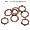 MECCANIXITY 4 Set Guitar Nuts and Washers 3/8"" Guitar Input
