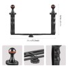 Hopbucan Dual Handles Aluminium Alloy Tray Stabilizer for Underwater Camera