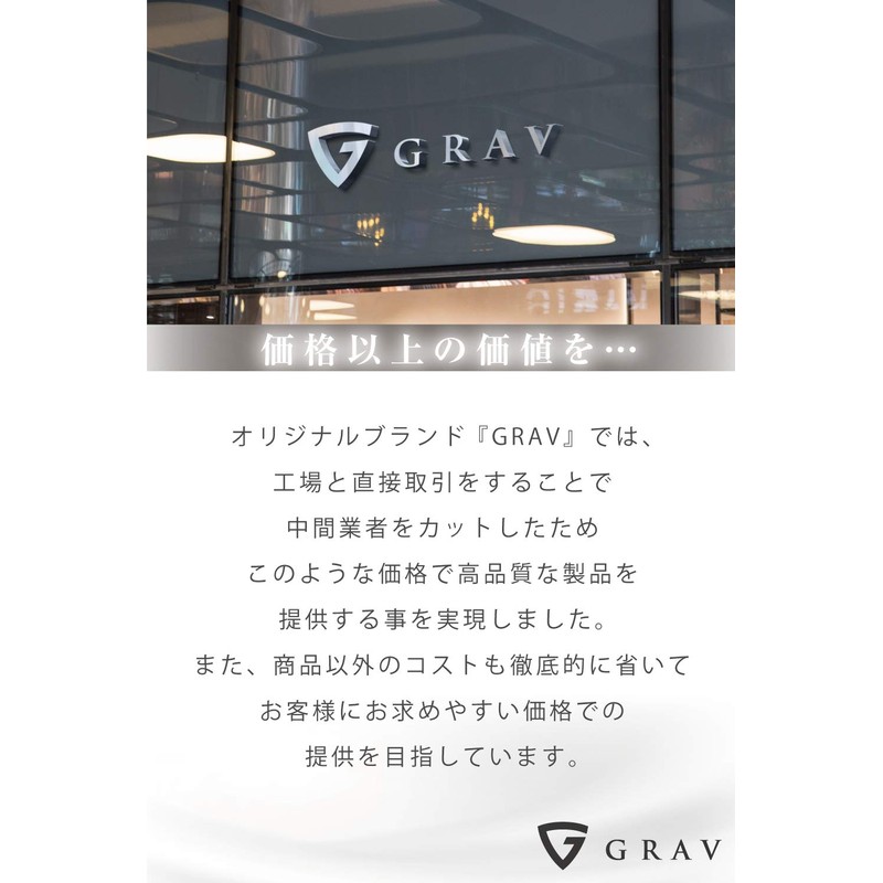 【GRAV】 Men's Bifold Wallet with Coin Pocket and Money Clip