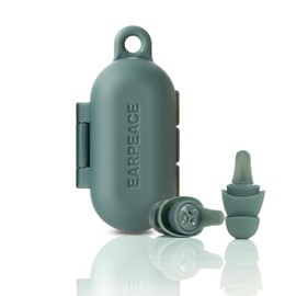 EarPeace Everyday Ear Plugs for Noise Reduction & Noise Control – High-Fidelity Earplugs, Comfortable & Reusable Earplugs for Sleep, Work, Snoring Blocking, Includes Carrying Case – Forest (Green)