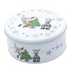 Dekohelden24 Metal Tins with Santa Claus and Elk Set of