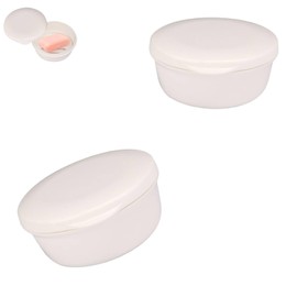 2Pcs Travel Soap Box, Round Soap Case Portable Soap Holder white Soap Case Box for Travel Soap Protector Containers Reusable Plastic Soap Case