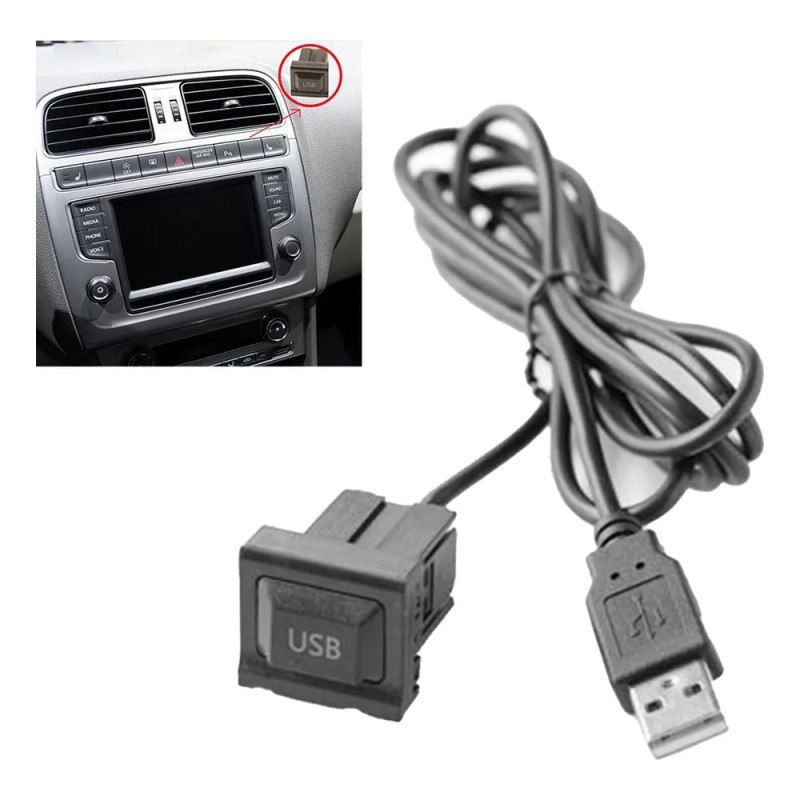 Usb Para Coche Con Cubierta Antipolvo, Panel De Extensión Us