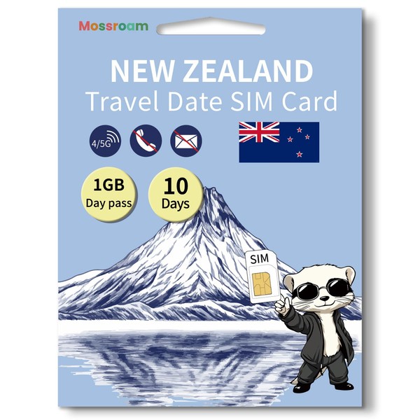New Zealand Data SIM Card: Daily 1GB High-Speed Data, 10
