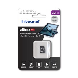 Integral 32GB Premium High Speed Micro SD (microSDHC) Up to 100MB/s V30 UHS-I U3 Memory Card
