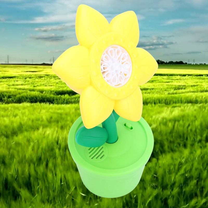 Bubble Machine with LED Light and Music Sunflower Electric Bubble
