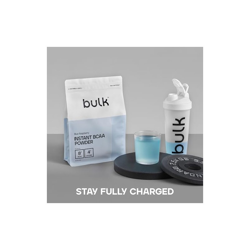 Bulk Pure Instant Branched Chain Amino Acids (BCAA), Blue Raspberry,