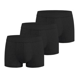 Battewa Incontinence Underwear for Men Boxer Briefs Washable Urinary Absorbent Leak Proof Underwear for Bladder Leak 50ml (3X-Large,3Black,3 Pack)