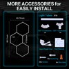 HYPERLITE Hexagon Garage LED Light, Upgraded 3 Level Dimmable 96W