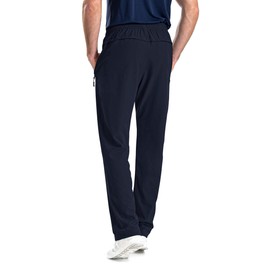 clothin Mens Workout Athletic Pants Elastic-Waist Drawstring Pants for Sport Exercise Travel,Quick-Dry,Stretchy,Navy,XL(37-41W x 30L)