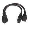 IEC320 C19 to C20 Cable, Dual IEC320-C19 Female to IEC320-C20