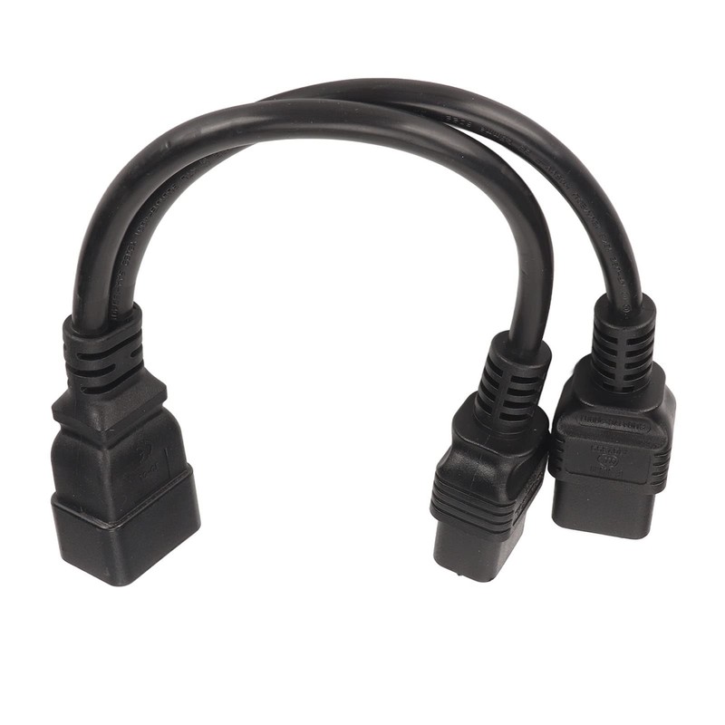 IEC320 C19 to C20 Cable, Dual IEC320-C19 Female to IEC320-C20