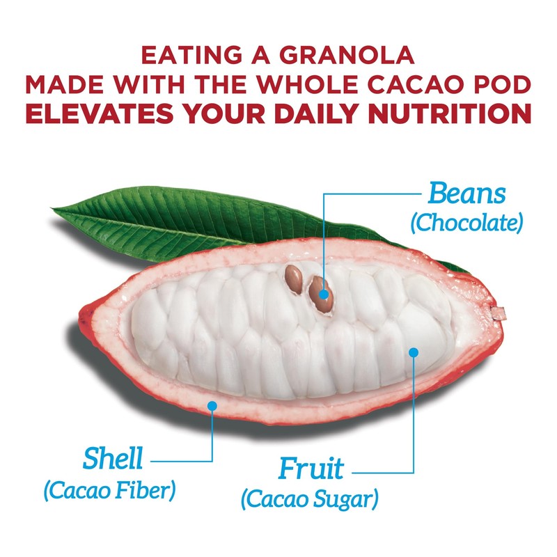 Blue Stripes Whole Cacao Granola - Gluten Free 70% Dark