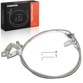 A-Premium Transmission Kick Down Cable Kit - Compatible with Chrysler 727, Dodge 727, Plymouth 727 Transmission - Braided Stainless Steel Transmission Detent Kickdown Trans Wiring Kit