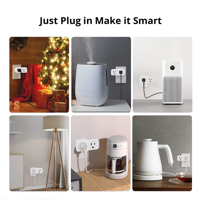 QIACHIP 16A WiFi Dual Smart Socket Outlet Plug 2 pack,Ewelink