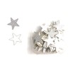 Silver Glitter Paper Star Confetti - 100 Pieces