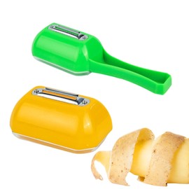 Peeler with Container - Corn Peeler Tool | Multi-Purpose Vegetable and Fruit Peeler, Kitchen Corn Peelers Set of 2 for Potatoes, Carrots