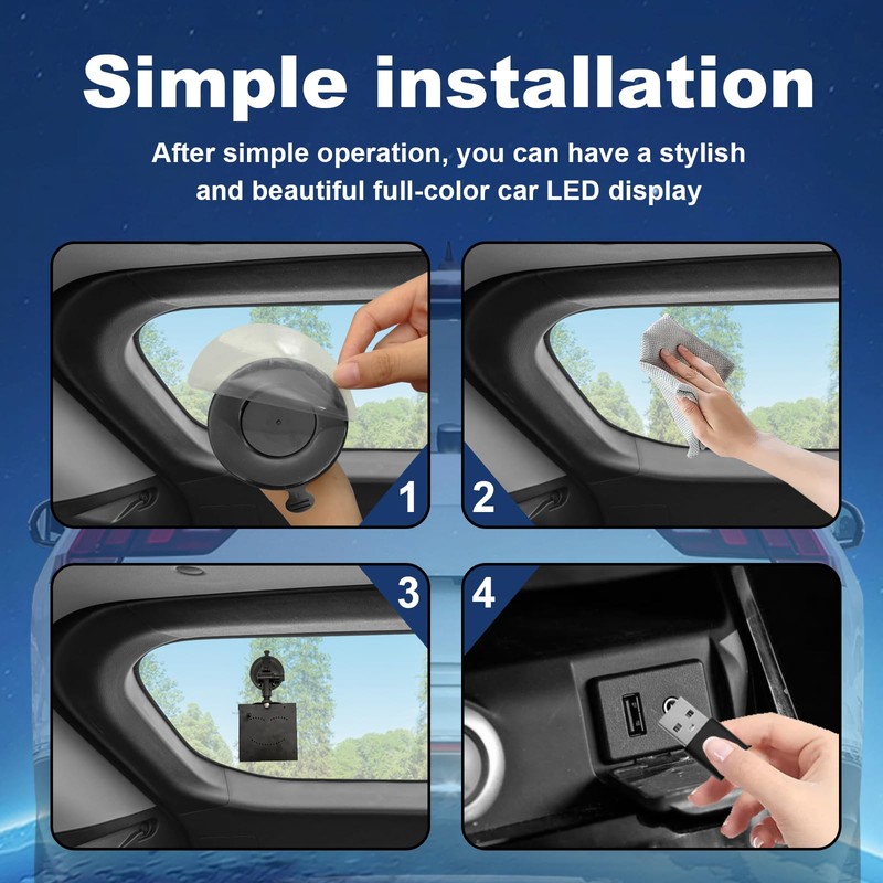 LED Safety Sign for Car, DIY Programmable LED Light or