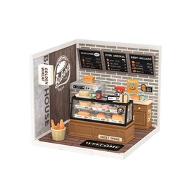 Makurundo ® Robotime DIY Miniature House Creator Series (American Bakery)