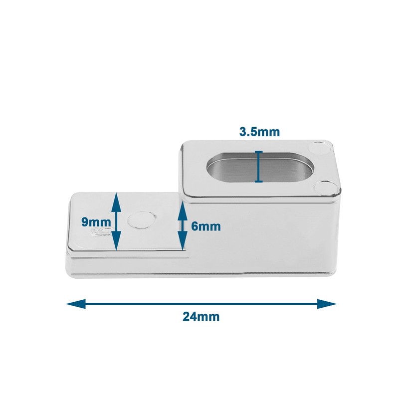 YINETTECH 10Pcs 6mm Shower Glass Panel Bracket Chrome-Plated ABS Plastic