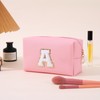Muka Small Letter Makeup Bag, Travel Small PU Leather Cosmetic