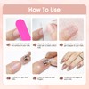 JODSONE Press on Nails Pink Glitter Square Cat Eye Handmade