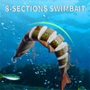 MKNZOME 6 PCS Multi-Jointed Fishing Lures, Lifelike Slow Sinking Bass
