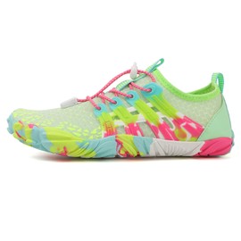 Women Water Sports Shoes Vacation Beach Shoes Ultra Light Totally Drainage Quick-Dry Aqua Barefoot Slip-on Fashionable Beach Swimming Shoes