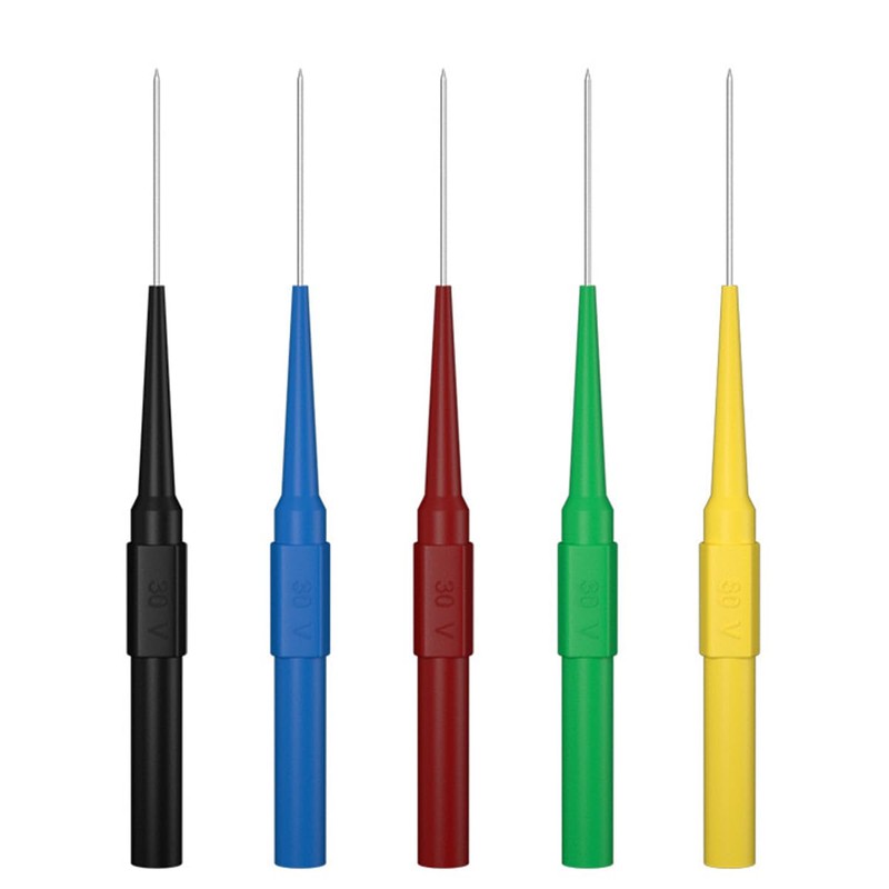 10PCS 0.7mm Test Probe Pins, Non-Destructive Insulation Wire Piercing Needle,