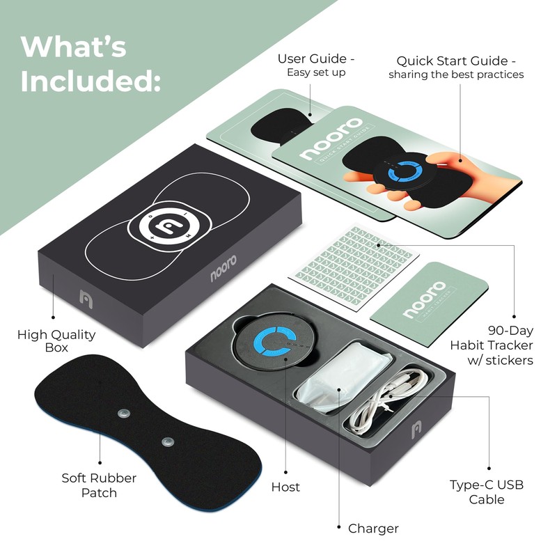 nooro Whole Body Massager – Wireless, Hands-Free Device with Adjustable