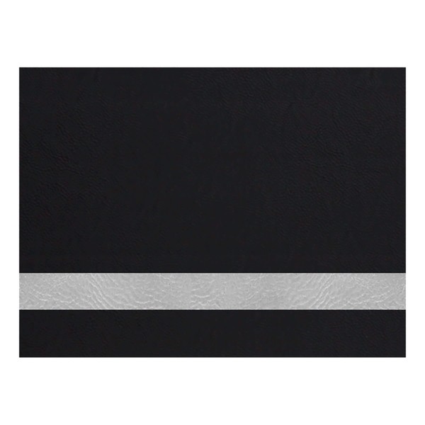 12" x 18" Sheet Black/Silver Blank Laserable Leatherette Patch with Adhesive-Qty 1 Black/Silver