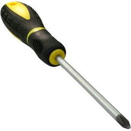 AERZETIX - C45651 - Screwdriver Installation Phillips Head PH2 6x100mm for Phillips Screws - Magnetic/Magnetic Tip - Bi-Material Slip Handle - Steel Blade/CR-V/ -S2