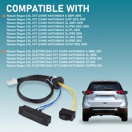 25380-JM00A Rear Door Switch Liftgate Release Switch Trunk Opener Compatible with Nissan Rogue 2.5L 2008-2015