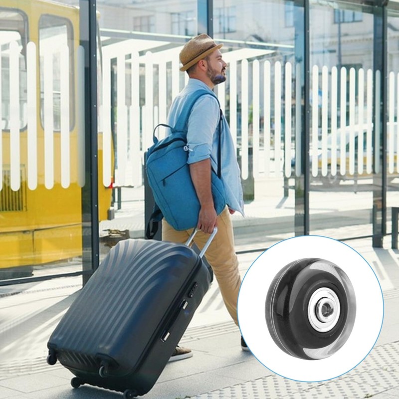 Pack of 4 Suitcase Castors Replacement Wheels, 50 x 18
